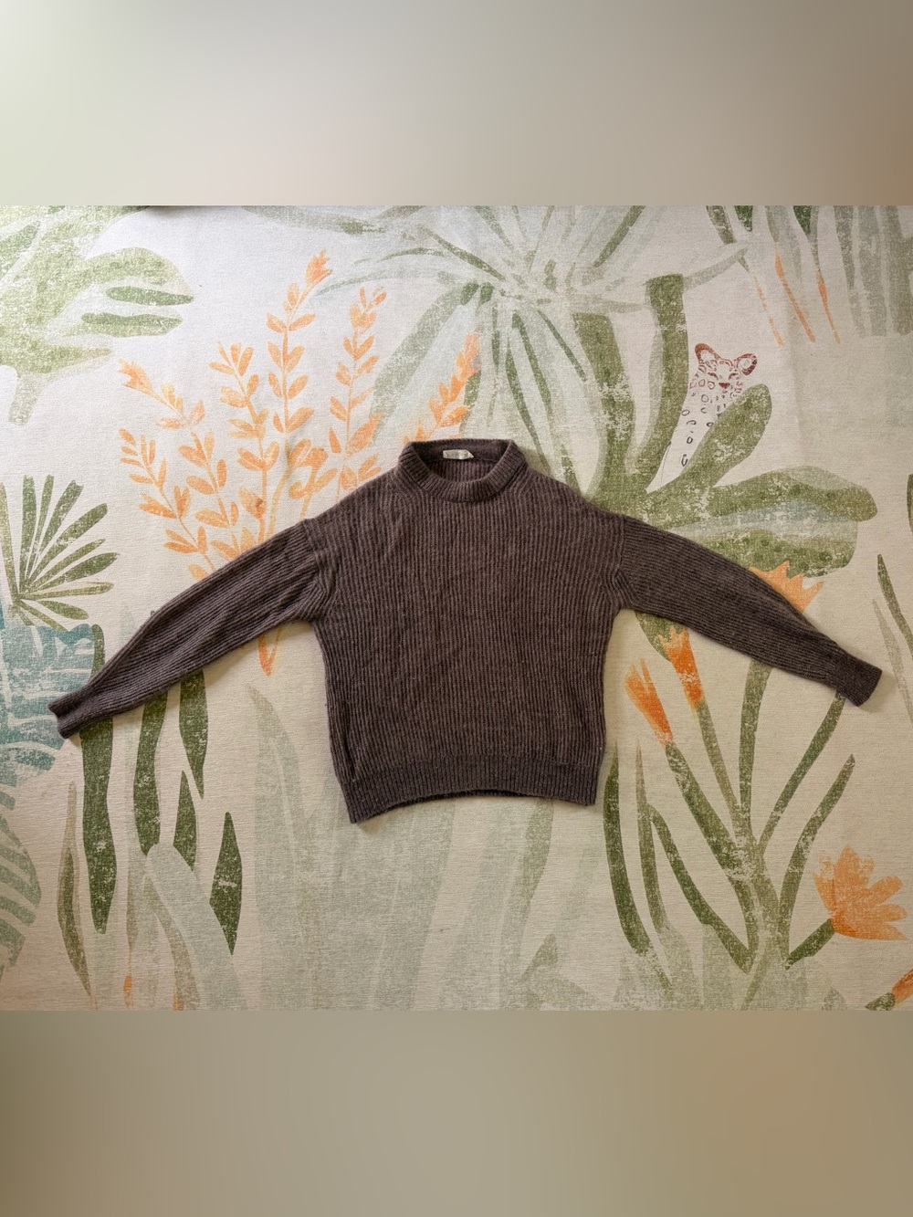Everlane The Cocoon Crew in Alpaca, Taupe Melange - Size Medium - Picture 2 of 12